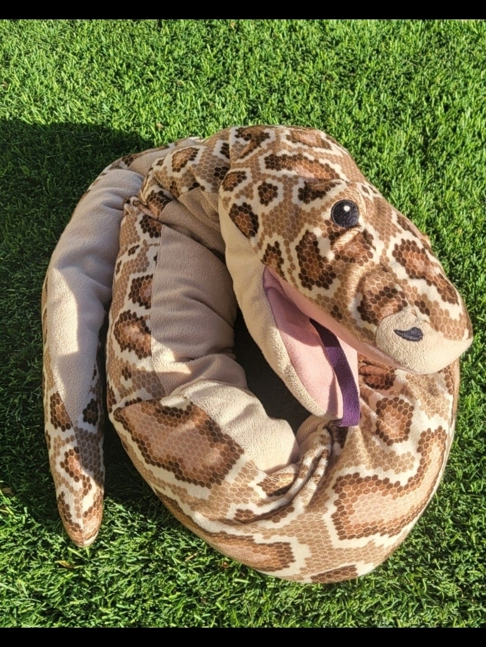 Plush Python Pet Bed - Brown Pattern Plush Kids Snake Plush Toy